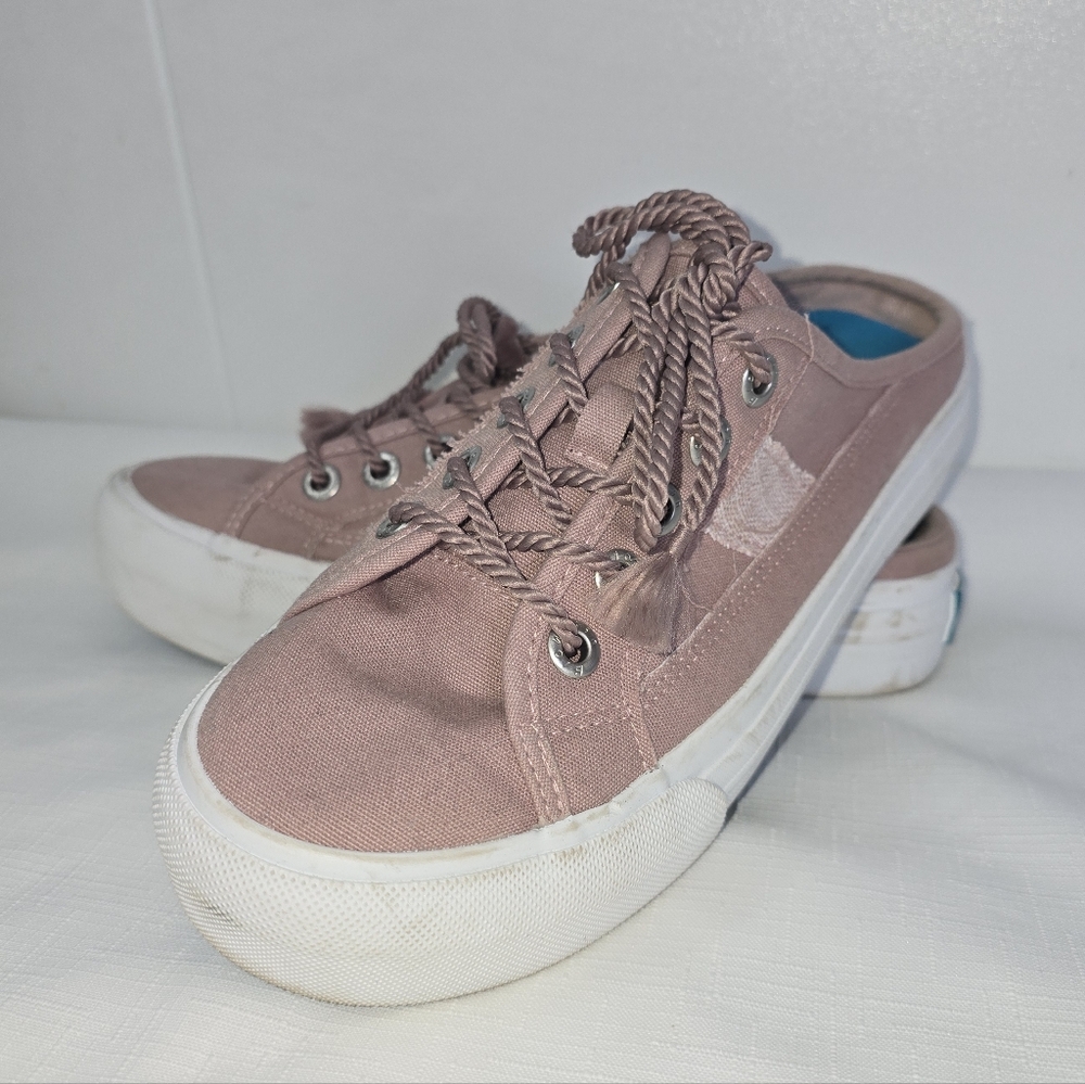 Blowfish Canvas mules Sneakers Casual Lace-Up Sz 8.5 - Picture 2 of 11